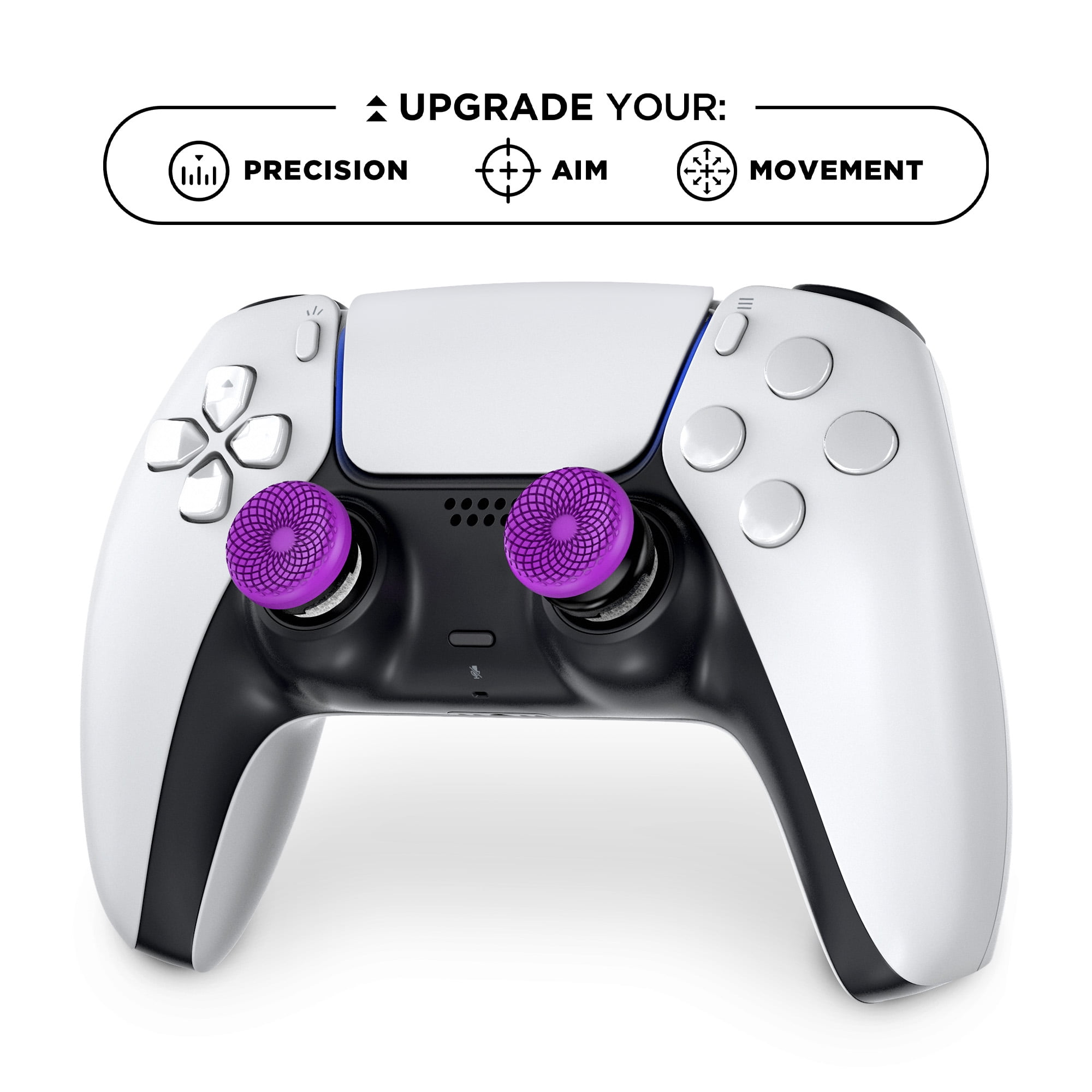 KontrolFreek Aim Boost Kit for PlayStation 5 (PS5) and PlayStation 4 (PS4) Controller | Includes Performance Thumbsticks and Precision Rings | Frenzy Edition