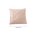 thumbnail image 3 of Decorative Throw Pillow Covers Faux Textured Square Throw Pillow Covers Neutral Soft Throw Pillow Covers for Couch Sofa Living Room Beige 18X18 Inches 1 Pack, 3 of 7