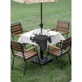 thumbnail image 3 of Cows Showering Outdoor Tablecloth - 54x54 Inch Square Dining Table Cover, Modern Abstract Art Funny Animals Waterproof Outdoor Table Cloth with Umbrella Hole & Zipper for Picnic/Patio/Party, 3 of 7