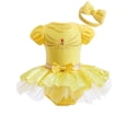 thumbnail image 3 of ATAIKU 3-18M Infant Baby Girls Princess Romper Onesie Dress Bodysuit with Headband Toddler Christmas Halloween Birthday Dresses, 3 of 6