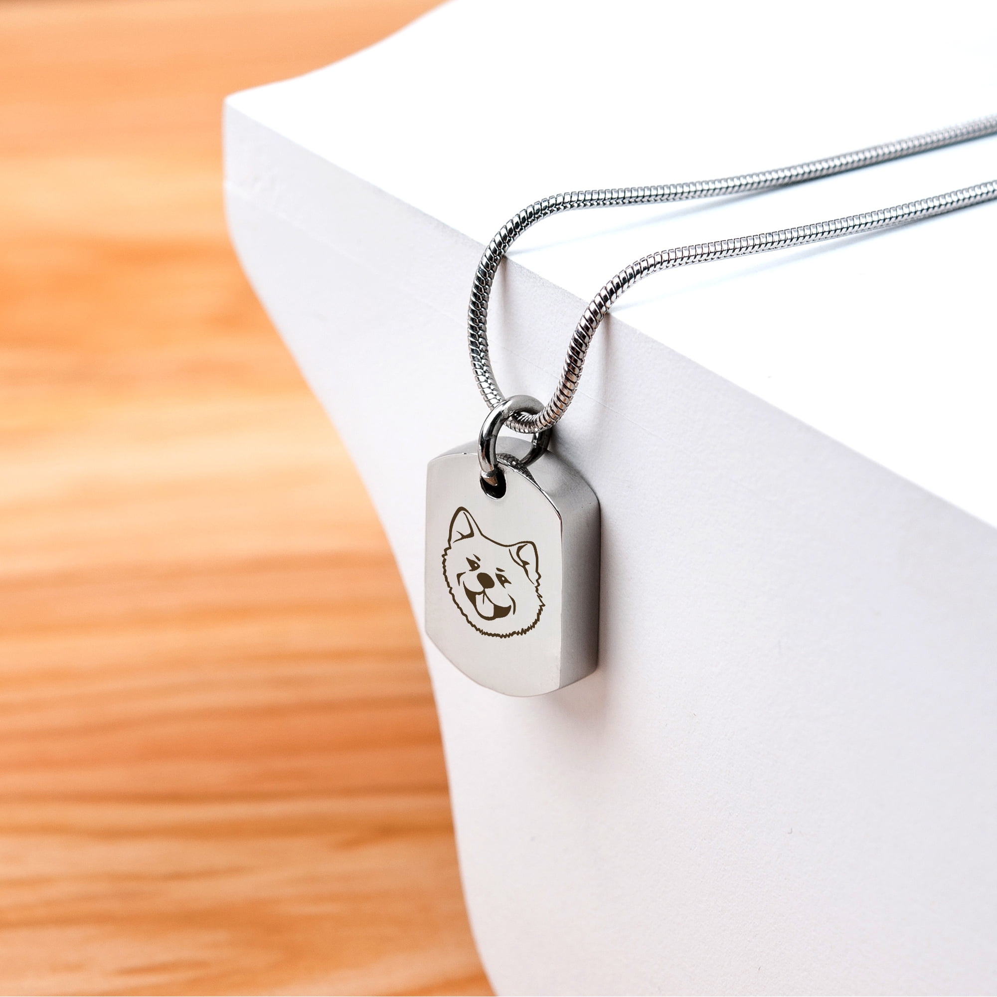 Anavia Akita Inu Dog Tag Memorial Necklace for Ashes, Pet Urn Necklace, Ashes Necklace, Cremation Necklace, Cremation Jewelry, Keepsake Ashes, Pet Memorial Jewelry, With Funnel Kit