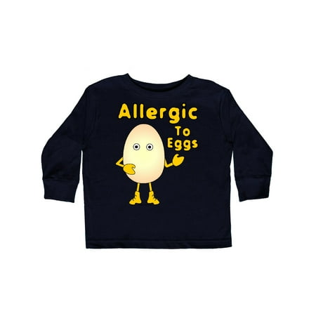 

Inktastic Allergic to Eggs Gift Toddler Boy or Toddler Girl Long Sleeve T-Shirt