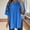 002 Blue, variant on Womens Casual Oversize Solid T-Shirts Short Sleeve Crew Neck T Shirt Loose Fit Side Slit Tee Tops