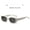 Beige Frame Black and Gray Piece, variant on New vintage cat-eye sunglasses for women with small faces, stylish and sophisticated, small frame, European and American street style, fashionable and versatile