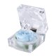thumbnail image 1 of 1 rosa fresca preservada en cúpula de cristal con cinta decorativa, regalo para San Valentín, aniversario, cumpleaños (azul claro)., 1 of 5