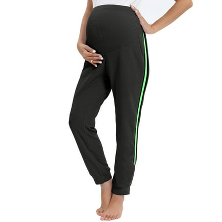 

Women s Maternity Pants Comfy Lounge Workout Jogger Pants Track Cuff Sweatpants Over The Belly Stretchy Pregnancy Pants
