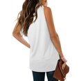 thumbnail image 4 of Womens Tank Tops V Neck Lace Side Split Summer Sleeveless Tops, 4 of 5