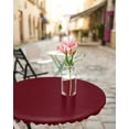 thumbnail image 4 of Fitted Round Tablecloths Table Covers 55-60in,Minimalist Art Burgundy Red Color Waterproof Elastic Edged Table Cloth for Kitchen Dining Holiday Party Tables Decor,Solid Pure Dark Maroon, 4 of 6
