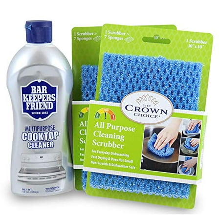 Bar Keepers Friend Cooktop Cleaner Kit Liquid 13 Oz And