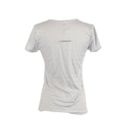 Active Life Womens Size Medium Scooped Neck Performance Tonal Stripes T-Shirt, Lt Grey
