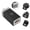 Silver, variant on Hongyi 65W PD 3 in 1 Foldable Fast Charger with EU, UK and AU Plugs Travel Plug Adapter, Charging Station with 2 USB C + 1 USB A Ports