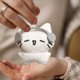 thumbnail image 1 of Adorable gato con auriculares, llavero de peluche con dibujos animados, adorno colgante para..., 1 of 6