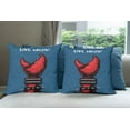 thumbnail image 6 of Ambesonne Indie Throw Pillow Cover 4 Pack, Crab Claw Spiky Wristlets, 16", Blue Red Black, 6 of 7