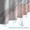thumbnail image 6 of White Gray Red Marble Pattern Shower Curtain 36"x72" ,Bathroom Decorative Shower Curtains Set with 12 Hooks,Modern Waterproof Washable Shower Curtain, 6 of 6