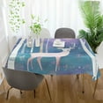 thumbnail image 3 of Yayeee Tablecloths 60" x 60" Rectangle Wrinkle Resistant Party Table Cover, Purple Night Deer, 3 of 8