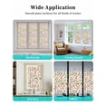thumbnail image 6 of Window Privacy Film Summer Fruits Stained Glass Window Film Decorative Sun Block Window Cover Orange Peach Green Botanical Spring Window Clings Static Adhesive Sticker for Bathroom 23.6"x78.7", 6 of 7