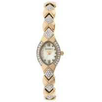 Elgin Ladies Gold and Silver Two Tone Watch with genuine crystal accents -EG10006G-1