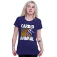 thumbnail image 3 of Cardio Workout Bigfoot Sasquatch Womens Fitted Plus Size Graphic Tee Brisco Brands 3X, 3 of 5