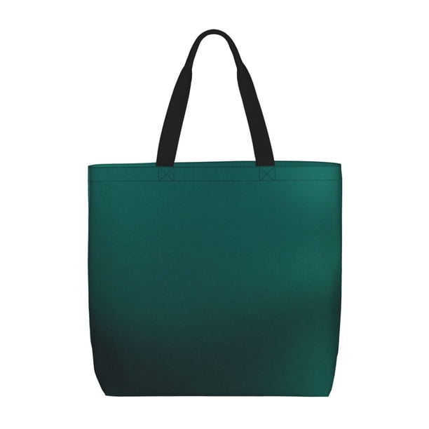 Fotbe Dark teal green Bolsa Tote con Estampado para Mujer, Bolsos con Cremallera, Bolsa de Hombro Casual de Gran Capacidad con Bolsillos Internos
