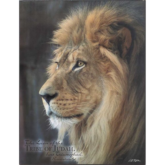 Dicksons The Lion of The Tribe of Judah Has Triumphed Wood 13 x 10 Wall Art Plaque