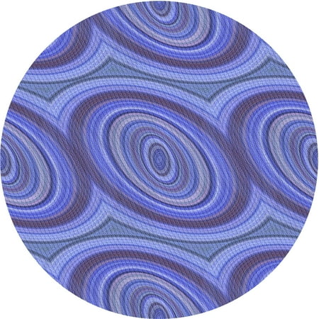

Ahgly Company Indoor Round Patterned Sky Blue Dress Blue Area Rugs 7 Round