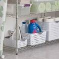 thumbnail image 5 of Sterilite Large Ultra Plastic Storage Baskets w/ Handles, White, 36 Pack, 5 of 5