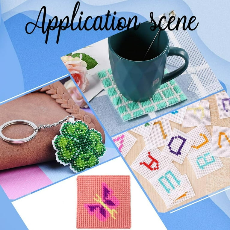 Harfington 10pcs Round Plastic Canvas Mesh Sheets 9.33 Inch/23.7cm