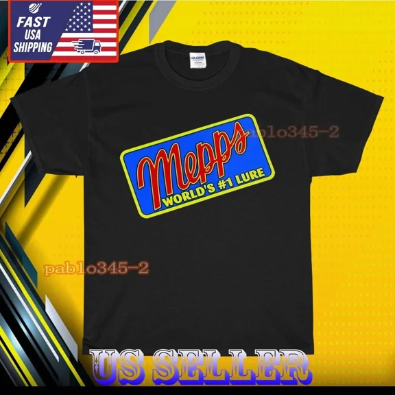 RETRO NEW SHIRT MEPPS FISHING LURES LOGO T-SHIRT UNISEX FUNNY AMERICAN USA SIZE S-5XL