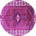 thumbnail image 1 of Ahgly Company Indoor Round Persian Purple Traditional Area Rugs, 7' Round, 1 of 4
