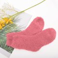 thumbnail image 2 of Unique Bargains 1 Pair Women's Comfortable Sleep Cozy Socks Light Red 93% Polyester 7% Spandex, 2 of 5