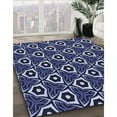 thumbnail image 3 of Ahgly Tapis Rond Lavable en Machine Intérieur Transitionnel Bleu Nuit, 8 Pieds Rond, 3 of 7