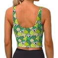 thumbnail image 3 of Haiem Cartoon Koala Bear and Leaf Pattern Womens Sports Bra - U Neck Padded Low Impact Yoga Bra Workout Crop Top Gym Moisture-Wicking Workout Vest -Large, 3 of 9