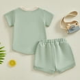 thumbnail image 3 of Bagilaanoe 2pcs Toddler Baby Boy Girl Shorts Set Short Sleeve T Shirt Tops + Shorts 6M 12M 18M 24M 3T 4T Kids Casual Summer Clothes, 3 of 8