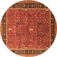 thumbnail image 1 of Ahgly Company Indoor Round Oriental Orange Industrial Area Rugs, 8' Round, 1 of 4