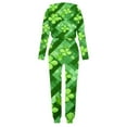 thumbnail image 4 of lcziwo Cute Holiday Outfits for Women 2 Piece St.Patrick's Day Sweatsuit Shamrock Graphic Long Sleeve Hoodies with Elastic Waist Drawstring Joggers Loungewear 90% off Clearance Sale,Green,XXL, 4 of 5
