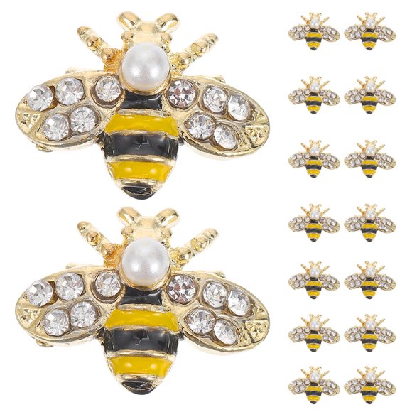 NUOLUX 20Ud Adornos De En Aleación Con De Abeja 3D Para