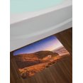 thumbnail image 2 of Sunset Bath Mat, Red Arches of Legzira Beach Sidi Ifni Souss-Massa-Draa Morocco, Plush Bathroom Decor Mat with Non Slip Backing, 29.5" X 17.5", Paprika Brown, by Ambesonne, 2 of 2