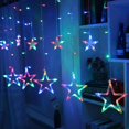thumbnail image 4 of 2M Hada romántica estrella Led cortina cadena luz UE 220V Navidad guirnalda luz para boda fiesta vacaciones decoración Fokelyi CKCGV3GMW, 4 of 6