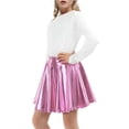 thumbnail image 2 of KAUOD Girls Metallic Mini Skirts High Waist Athletic Skirt with Shorts Activewear for Teens Kids Performance Tennis, 2 of 6