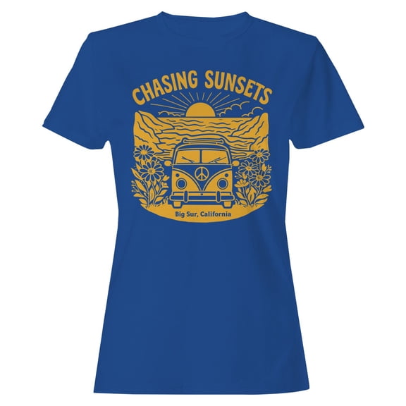 Chasing California Sunsets Women's Royal Blue T-shirt