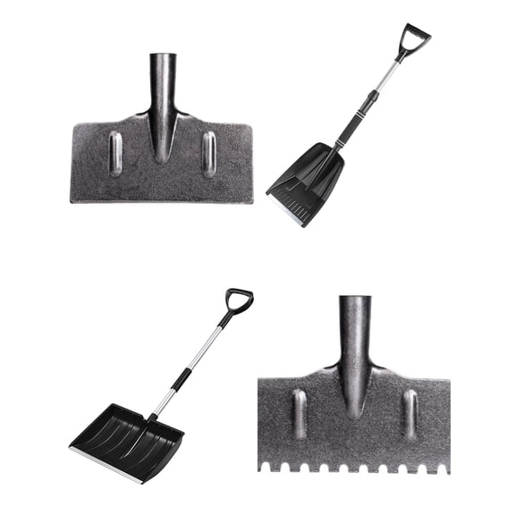 Manganese Steel Ice Chopper and Snow Shovel Heavy Duty Ice Breaker Tool for Winter Driveway Sidewalk Snow Removal(Silver-A)