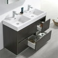 thumbnail image 3 of Fresca Valencia 48" Gray Oak Free Standing Double Sink Modern Bathroom Vanity with Medicine Cabinet, 3 of 5