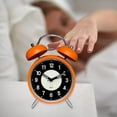 thumbnail image 1 of ni reloj despertador analógico con retroilunación , funciona , silencioso, sin tictac para Hotel, decoración del hogar, oficina, naranja Baoblaze Reloj de escritorio, 1 of 7
