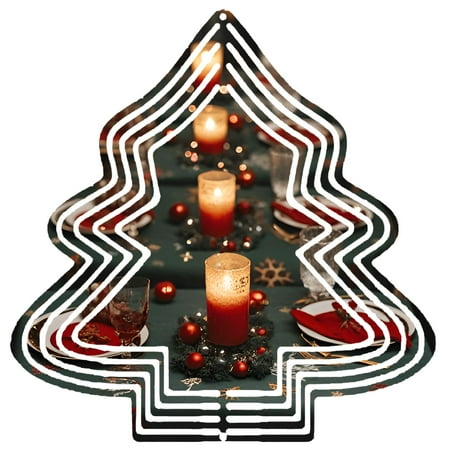 Metal Hanging Christmas Tree Wind Decorations – Festive Garden Spinners with Elegant Tree-Shaped Design for Yard and Garden Decor Metal Hanging Christmas Tree Wind Decorations – Festive Garden Spinners with Elegant Tree-Shaped Design for Yard and Garden Decor
