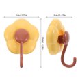 thumbnail image 2 of SWETRACE 1Pcs Yellow Flower Shaped Abs Tpu Shower Wall Hangers No Drill Installation For Bathroom And Kitchen, 2 of 8