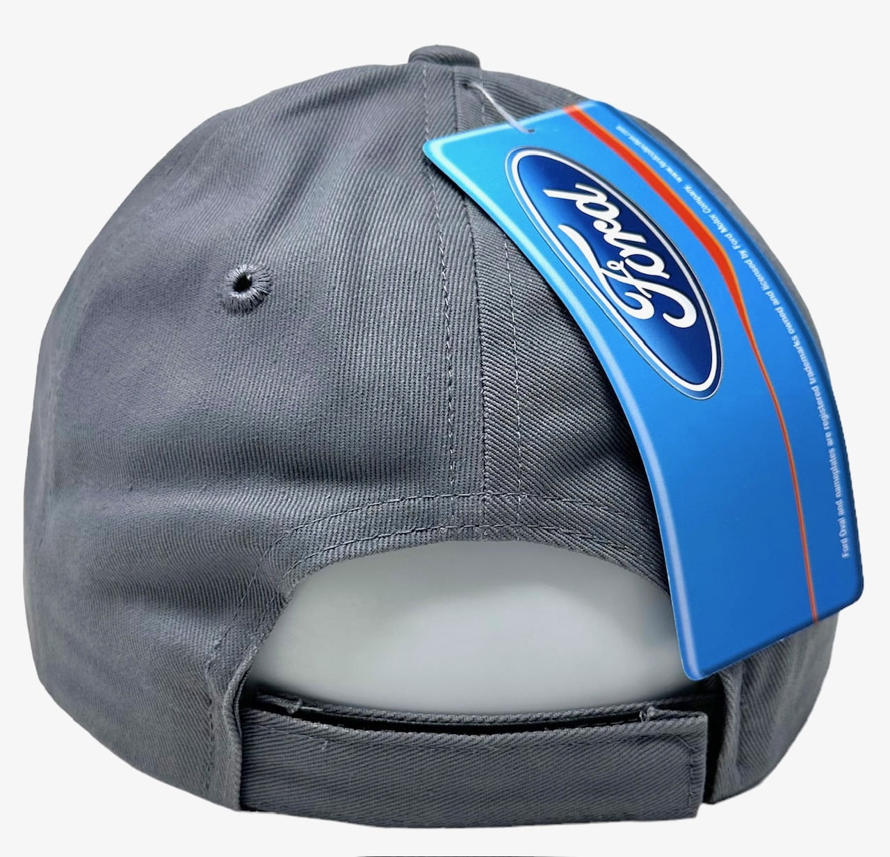 Ford Men's Officially Licensed Retro Embroidered Logo Adjustable Hat Cap in Grey