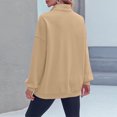 thumbnail image 5 of hxobax Womens Oversized Sweatshirts Fleece Long Sleeve Half Button Casual Pullover Tops With Pockets, 5 of 7