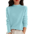 thumbnail image 6 of Fashion Crewneck Long Sleeve Knit Sweater For Women Soft Stretchy Thermal Winter Pullover Top, 6 of 9