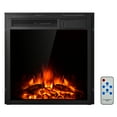 thumbnail image 1 of Costway 22.5'' Electric Fireplace Insert Freestanding & Recessed Heater Log Flame Remote, 1 of 9