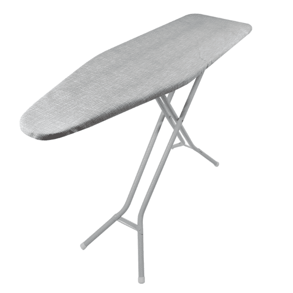 Open Box Mainstays 4-Leg Ironing Board, Gray Cotton Cover